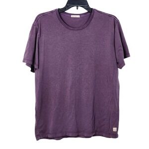 Marine Layer Signature Crew Neck Tee Shirt Mens M/L Purple Cotton Modal Blend